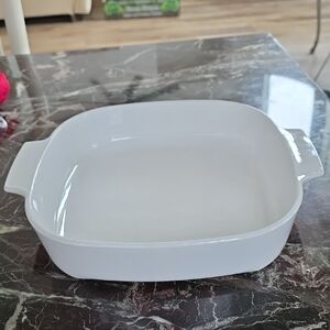 Corningware White  Browning Dish